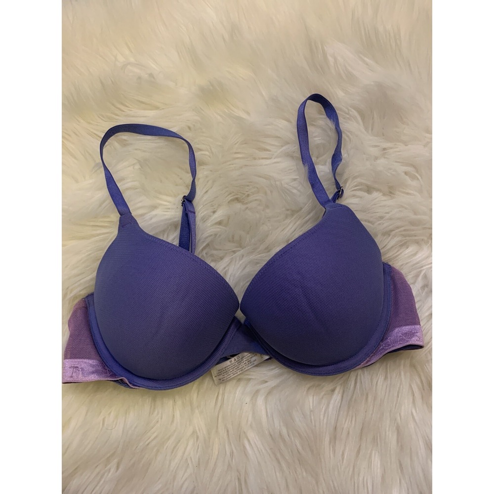victoria secret Demi Push Up 32C Sexy Lilac Color Monogrammed Belt